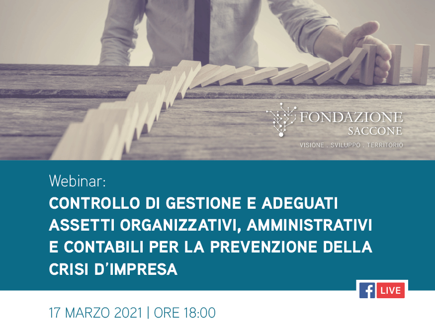 Webinar "Controllo di gestione e adeguati assetti organizzativi"