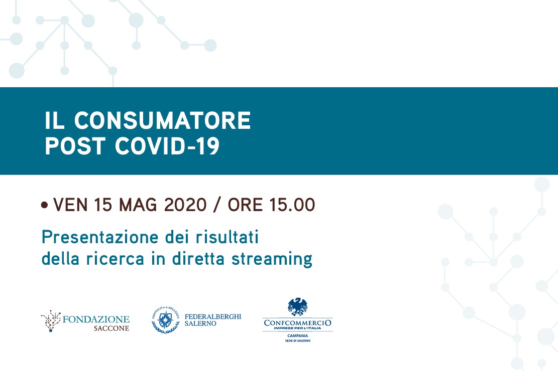 Venerdì 15 maggio in diretta streaming la presentazione dei risultati della ricerca su consumatori dopo il Covid-19